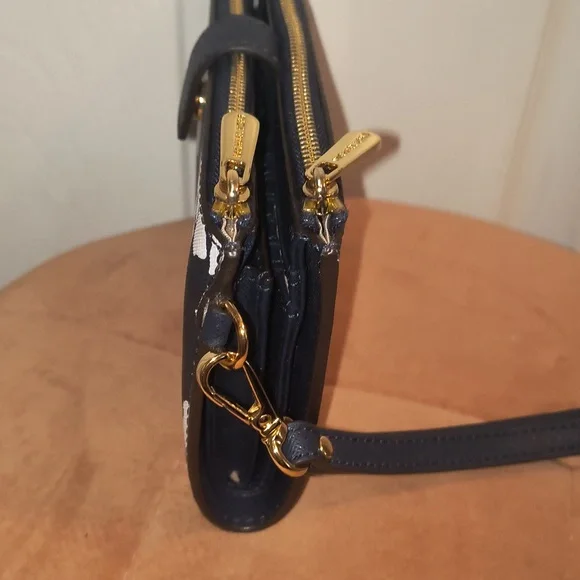 Michael Kors Jet Set Navy Floral Double Zip Wristlet - Picture 6 of 13